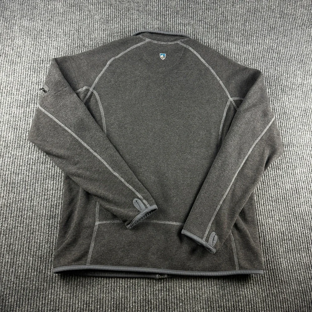 Kuhl‎ Interceptr Fleece Full Zip Jacket Mens XL Charcoal Gray Alfpaca Kashmira